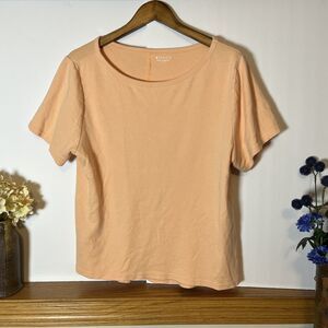 Athleta Womens L Orange Short Sleeve T-Shirt Round Neck Active Top